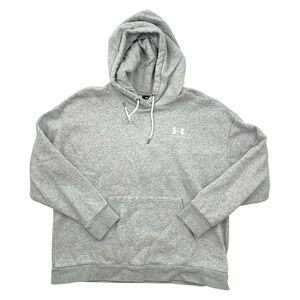 Under Armour Basic Heathered Gray Long Sleeve Hoodie Sweatshirt Women's Size XL